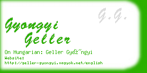 gyongyi geller business card